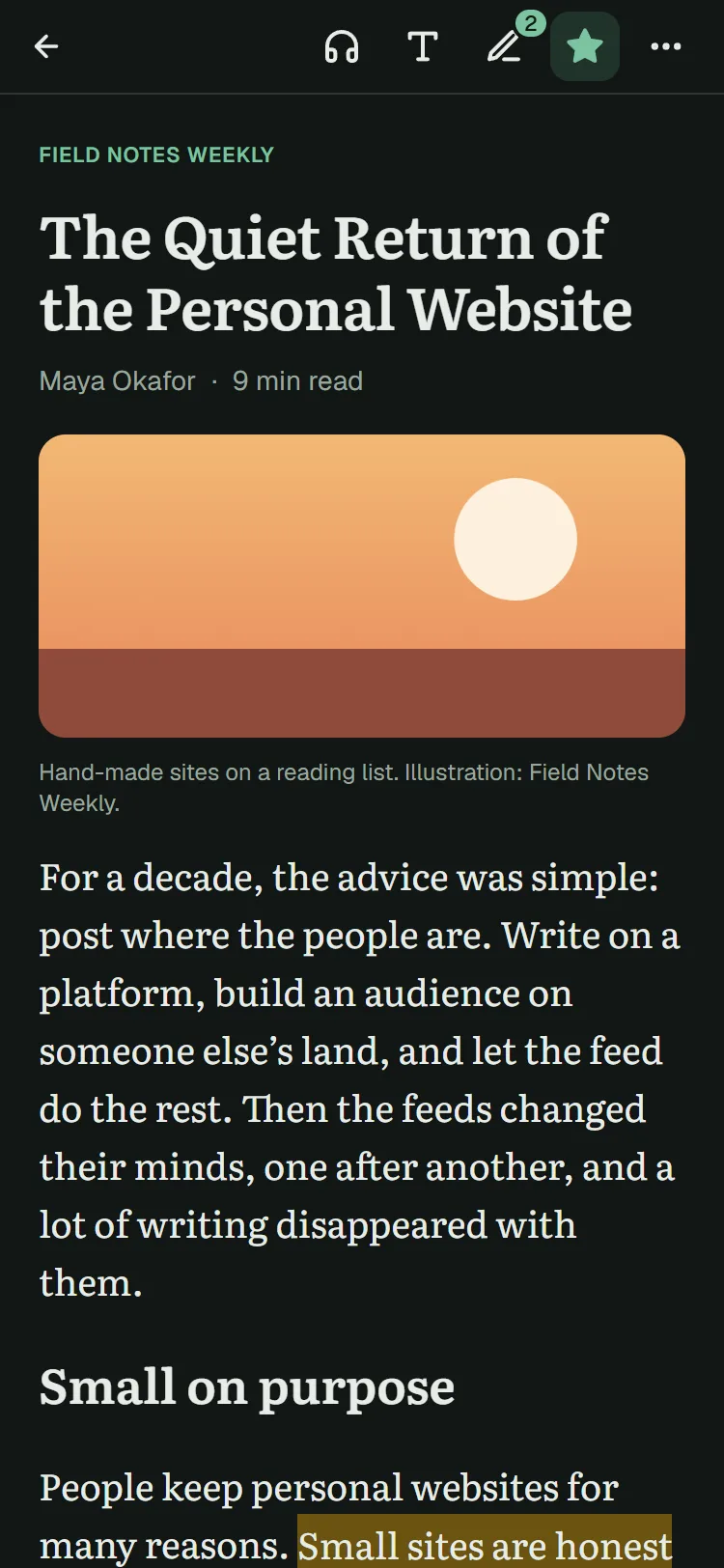 The Quiet Return of the Personal Website