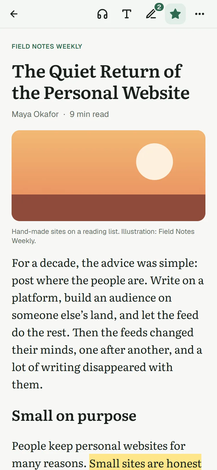 The Quiet Return of the Personal Website